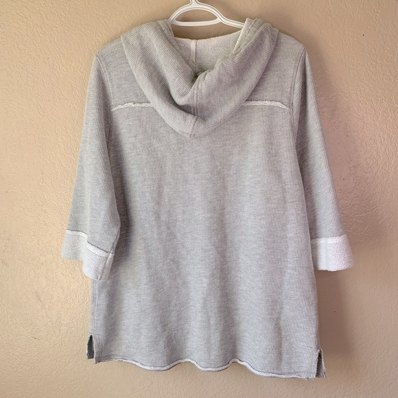 Soft Surroundings Coastal Grandma Just Beachy Snap Front Hooded Sweater Size XL - Picture 3 of 4